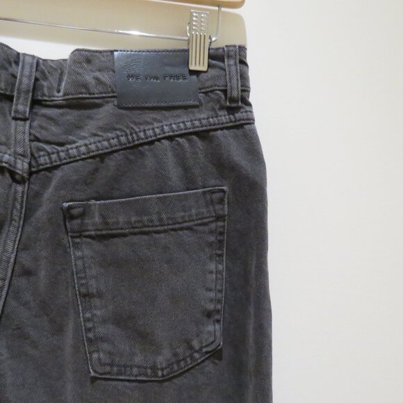 FREE PEOPLE WE THE FREE Jam Session Relaxed Capri Jean Rocksteady Black Boho NWT - Picture 12 of 15